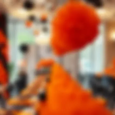 Magnificent Exploring Orange and Black Party Decorations