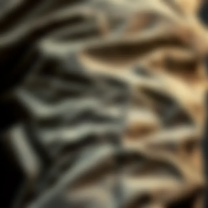 Close-up of fabric texture used in cargo shorts