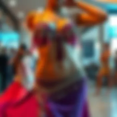 Modern Belly Dancing Outfit A modern interpretation of a belly dancing outfit featuring contemporary design elements