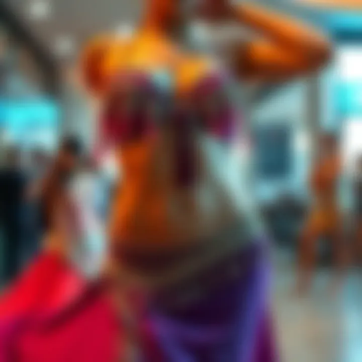 Modern Belly Dancing Outfit A modern interpretation of a belly dancing outfit featuring contemporary design elements