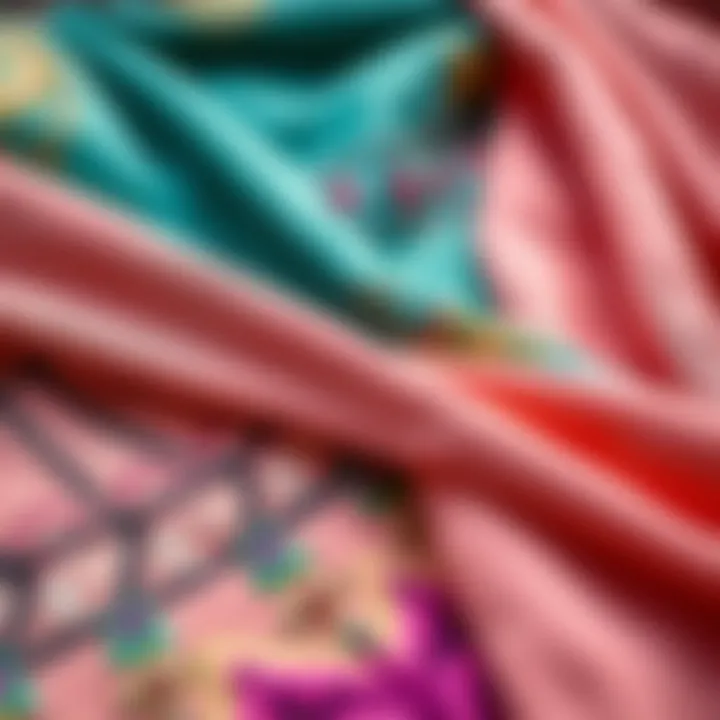 Fabrics of Belly Dancing Costumes Close-up of the fabrics used in belly dancing costumes, highlighting textures and patterns
