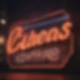 Vibrant neon sign displaying 'Cheers' for a birthday celebration