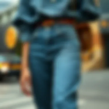 Stylish denim jeans with a modern cut