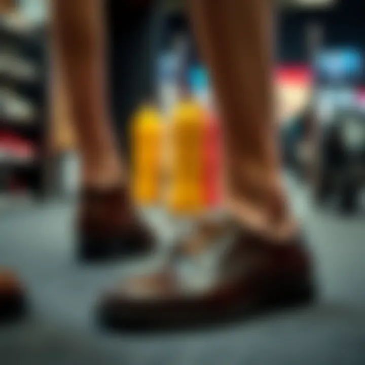 Individual selecting the right insert for shoes