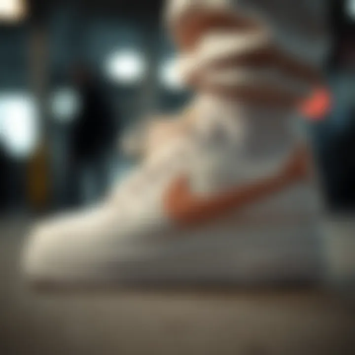 Close-up of the Air Force 1 Shadow's fit and cushioning features.