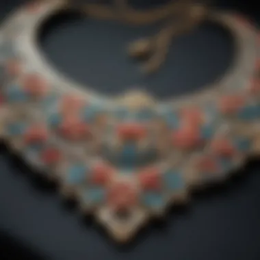 Intricate design of a custom Korean necklace showcasing traditional motifs