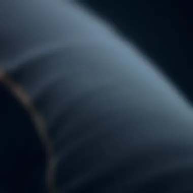 Close-up of fabric texture of black skinny jeans