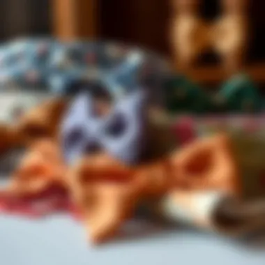 Diverse Fabrics for Bowtie Headbands Various fabrics used for bowtie headbands