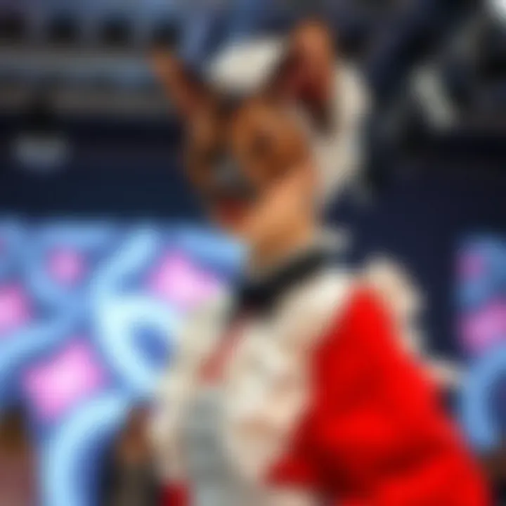 A cat maid costume in a fashion show setting, capturing the elegance and artistry of the ensemble.