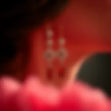 A close-up of matching earrings symbolizing connection