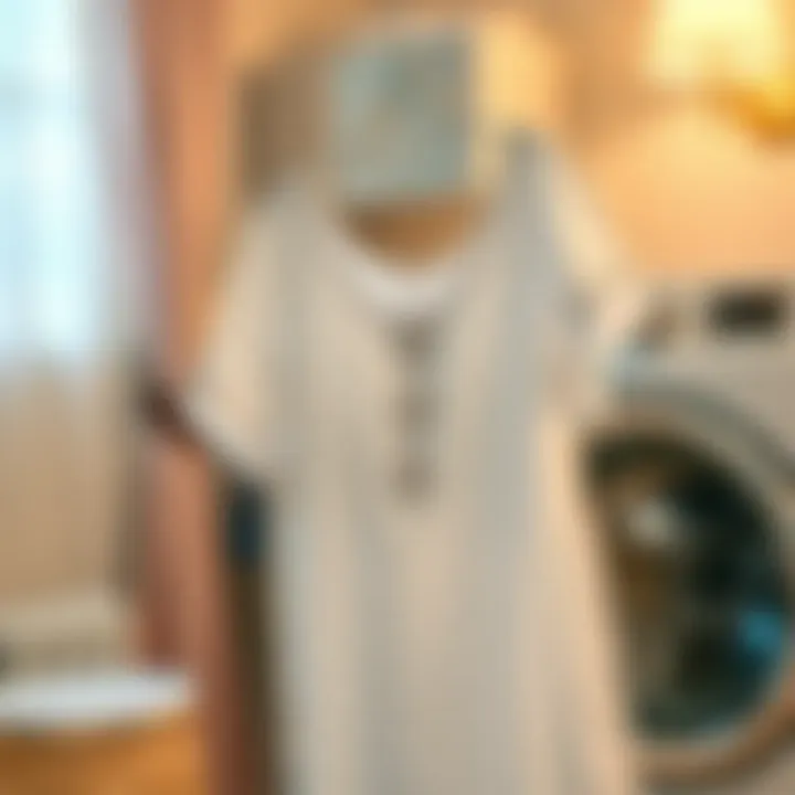 Image of cotton nightgown being cared for with proper washing techniques