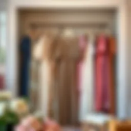 Elegant display of cotton nightgowns in various colors and designs