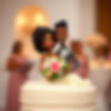 Modern Design Celebrating Inclusivity in Weddings Stylish modern cake topper highlighting inclusivity and love in design