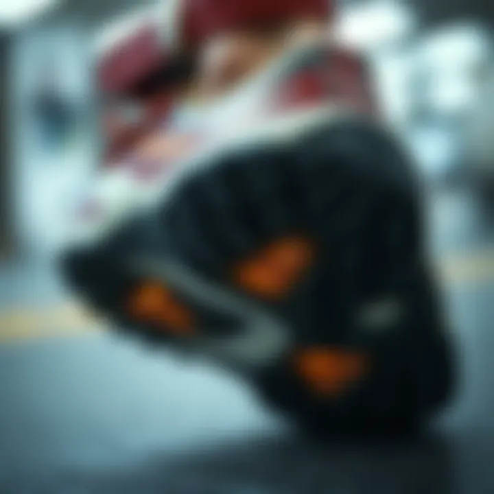 Close-up showcasing slip-resistant sole technology