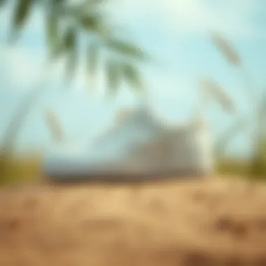 Sustainability Featuring Nike Air Force Flax Nike Air Force Flax on a sustainable material background
