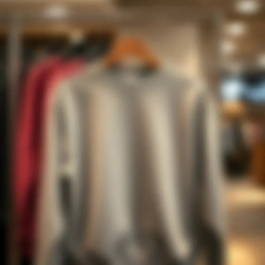 Cozy and stylish sweatshirt on a hanger