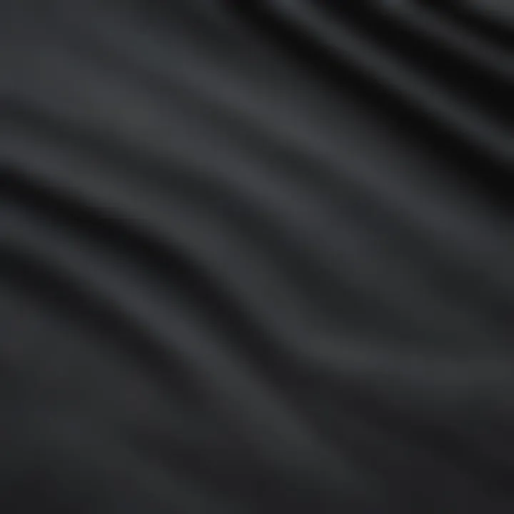 Close-up of fabric texture for black scrub pants