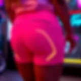 Vibrant plus size neon biker shorts displayed in various colors