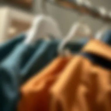 Close-up of a pocket hanger organizer showcasing various compartments