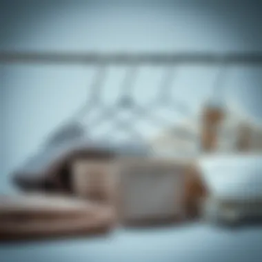 Different materials used in pocket hanger organizers on a clean background