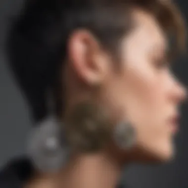 A collection of various punk earrings showcasing diverse styles and materials