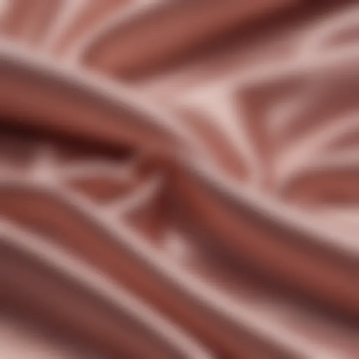 Close-up of luxurious satin fabric texture