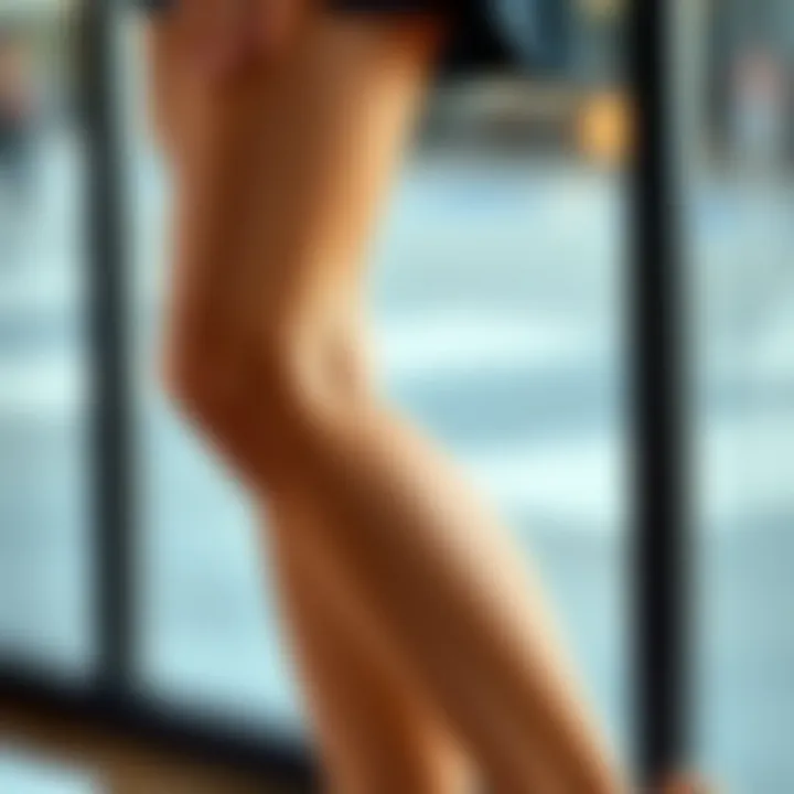 Close-up of a leg showcasing flawless cover with smart cosmetics