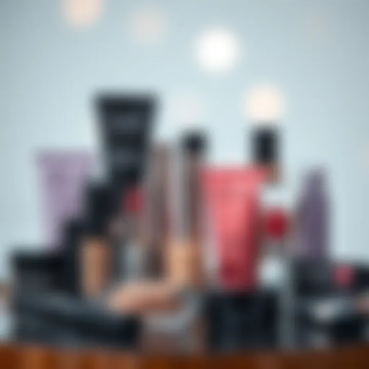 Variety of smart cover cosmetic products displayed elegantly