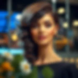 Stunning look of a 14 inch 613 wig styled elegantly