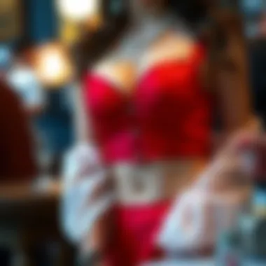 Accessorizing the Red Bustier: Elevate Your Look An array of accessories complementing a red bustier