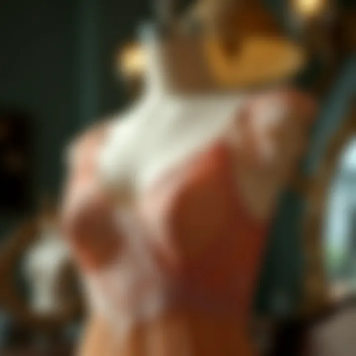 A captivating see-thru babydoll displayed on a vintage mannequin, accentuating delicate lace details.