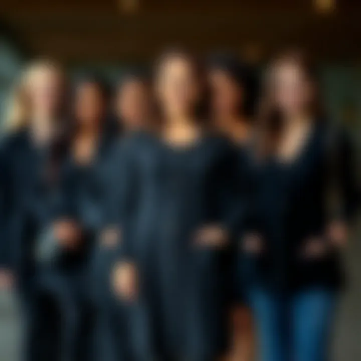 Diverse body types wearing black cardigans