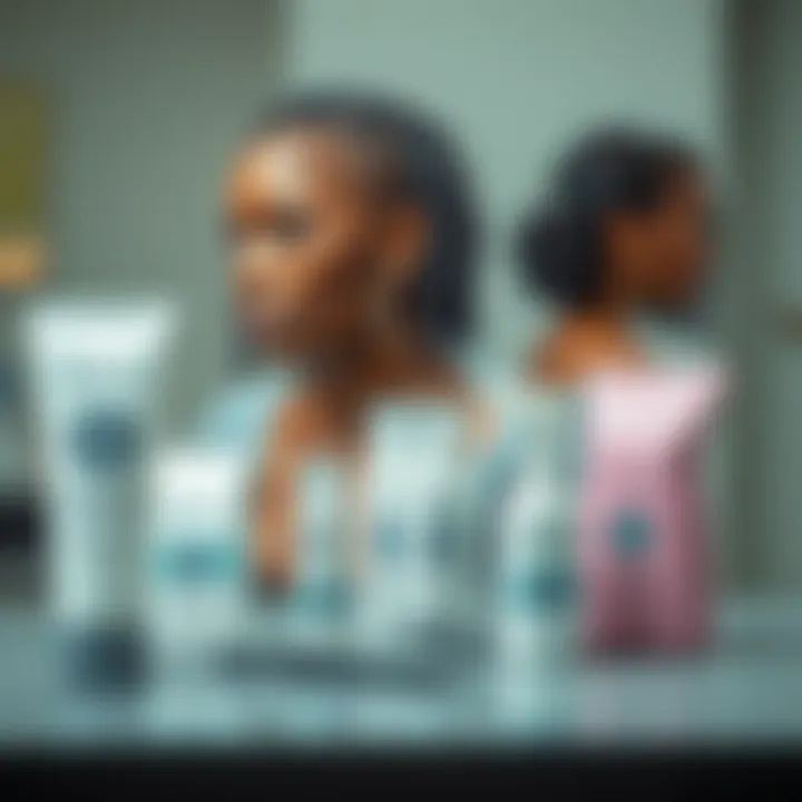 Essential Maintenance Tools A visual representation of short braided wigs alongside essential care products for maintenance.