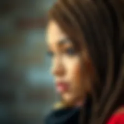 A close-up view of a stylish short braided wig showcasing intricate patterns and textures.