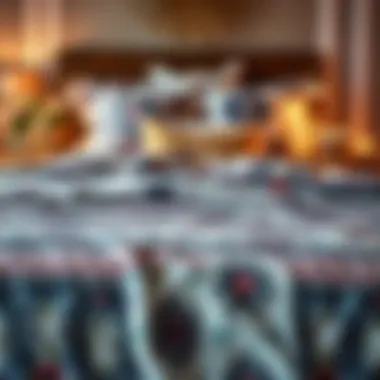 A beautifully styled boho duvet cover showcasing intricate patterns and textures