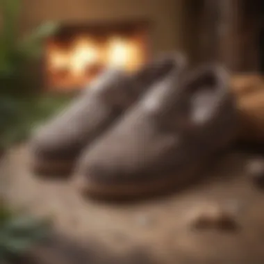 Sustainable Materials in Otter Slippers A close-up of the sustainable materials used in otter slippers