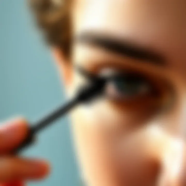 Demonstration of optimal application technique using a comb brush