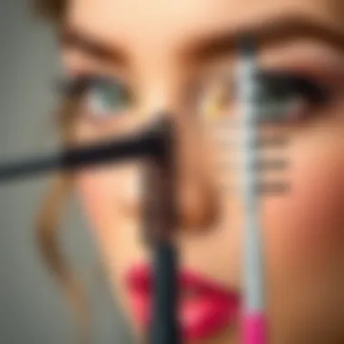 Comparison of traditional mascara brush and comb brush applicator