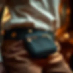 Elegant hidden waist wallet showcasing premium materials