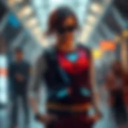 Innovative design of a music vest showcasing technology integration