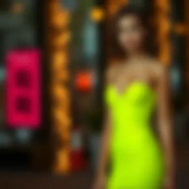 Styling ideas for the neon green bandage dress