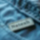 Personalized name stamp on a clothing label
