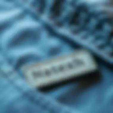 Personalized name stamp on a clothing label