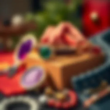 Stylish grommet accessories arranged creatively for a fashion statement