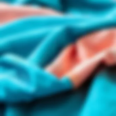 Close-up of various fabrics used in tube top swimsuit cover ups