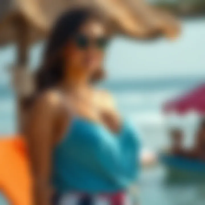 A guide featuring various styling options for XL tankini tops suitable for different summer activities