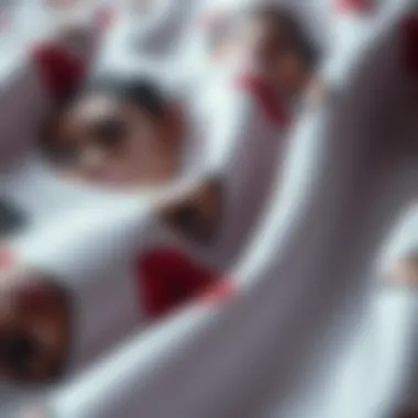 A close-up of fabric texture featuring face prints, highlighting quality and detail