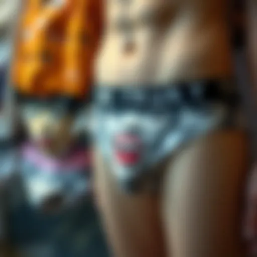 A creative display of face-printed underwear showcasing various designs