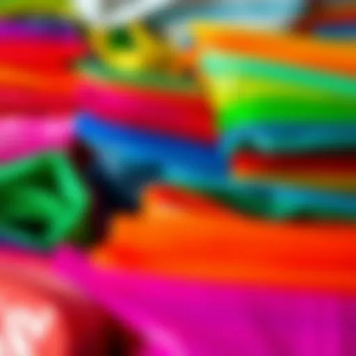 Vibrant assortment of colored ziplock bags neatly organized