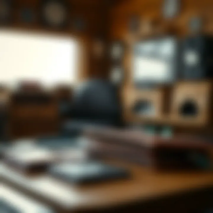 Interior layout showcasing credit card organization